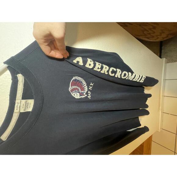 Abercrombie And Fitch NY Muscle Shirt L Native American Chief Graphic Y2K - Picture 6 of 7